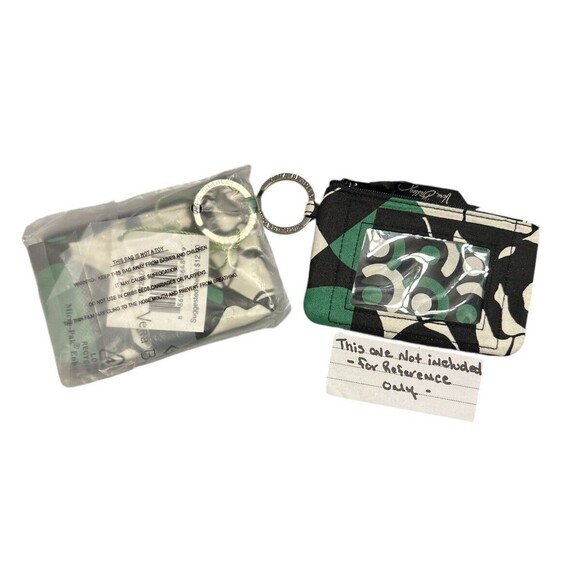 (1) Vera Bradley Zip ID Case Pouch Mini Wallet Key Ring Imperial Rose NWT *READ* - Picture 1 of 3